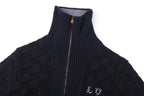 Louis Vuitton 26SS Knitted Waist-cinching Color-blocked Ribbed Collar Sweater