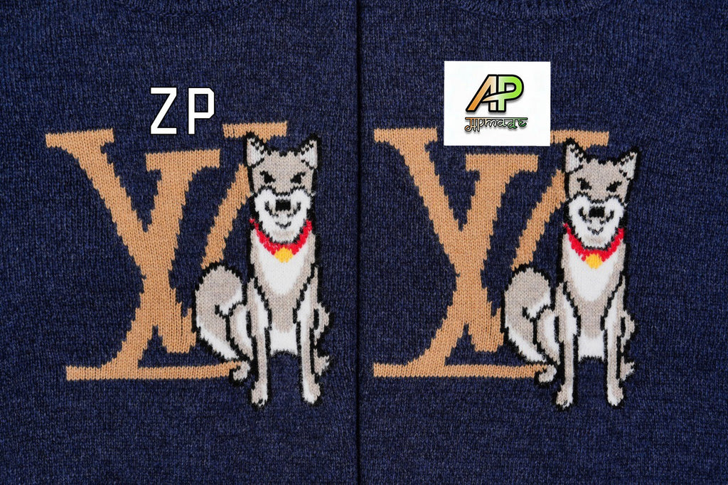 Louis Vuitton Puppy Jacquard Crew Neck Sweater