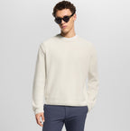 Louis Vuitton Chunky Knit Ribbed White Sweater
