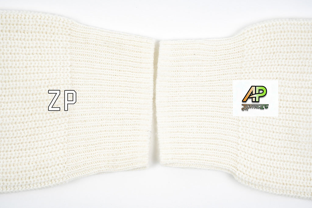 Louis Vuitton Chunky Knit Ribbed White Sweater