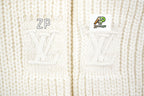 Louis Vuitton Chunky Knit Ribbed White Sweater