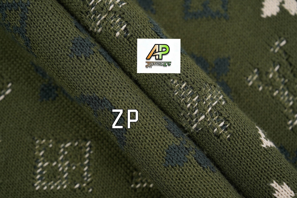 Louis Vuitton Green Camouflage Monogram Crew Neck Sweater