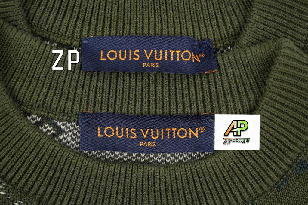 Louis Vuitton Green Camouflage Monogram Crew Neck Sweater