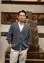 Louis Vuitton 26 Cashmere Grey Cardigan