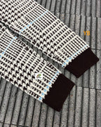 Louis Vuitton Plaid V-neck Cardigan Long-sleeved Sweater