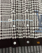 Louis Vuitton Plaid V-neck Cardigan Long-sleeved Sweater