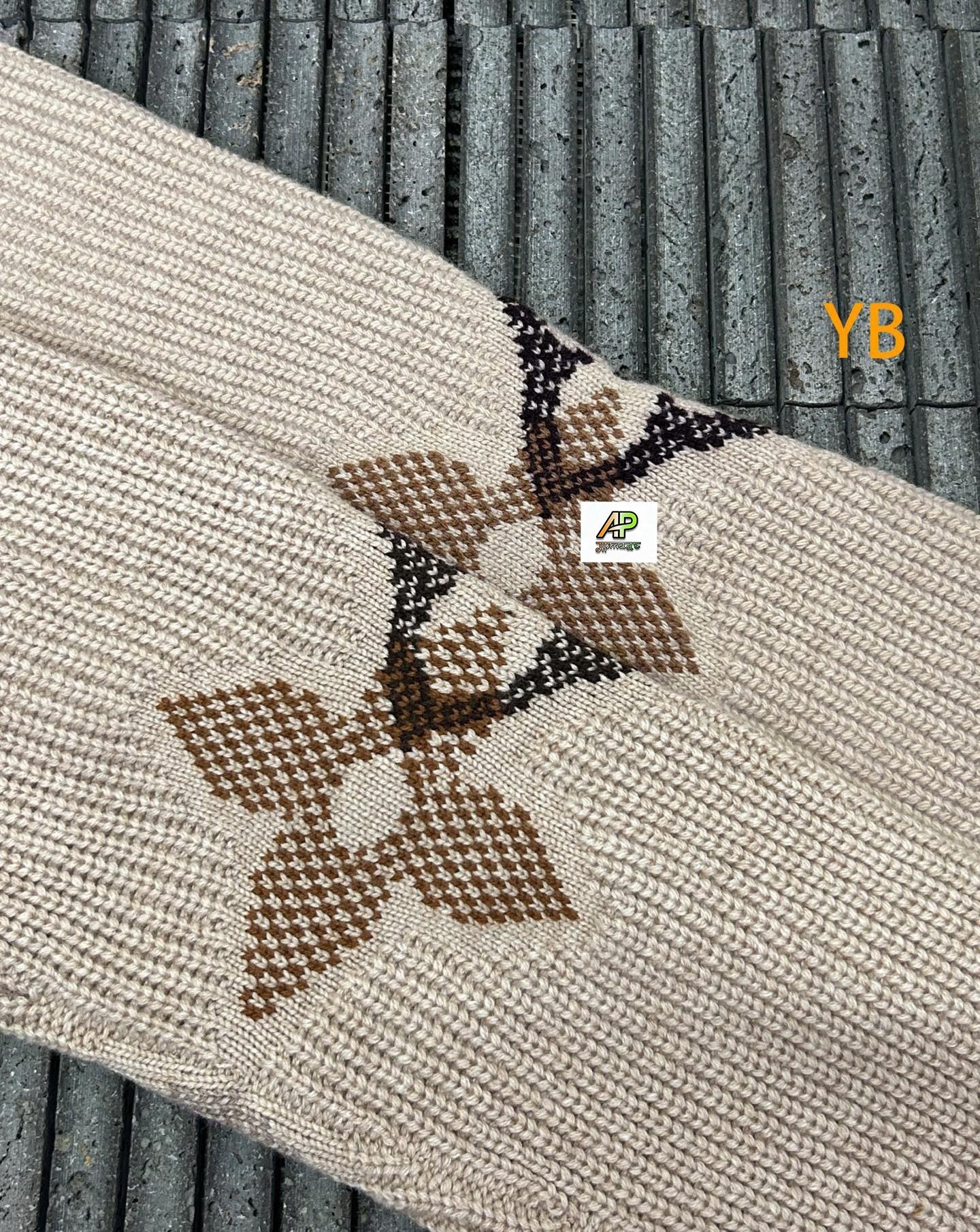 Louis Vuitton Crew Neck Knitted Sweater Wool Jacquard