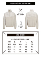 Louis Vuitton Jacquard Logo Half-Zip Knit Sweater