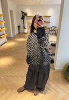 Louis Vuitton MM6 Snowflake Pixel Plaid Crew Neck Sweater