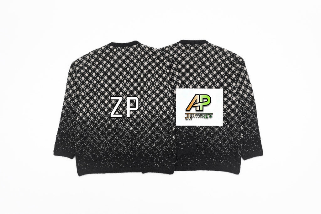 Louis Vuitton MM6 Snowflake Pixel Plaid Crew Neck Sweater