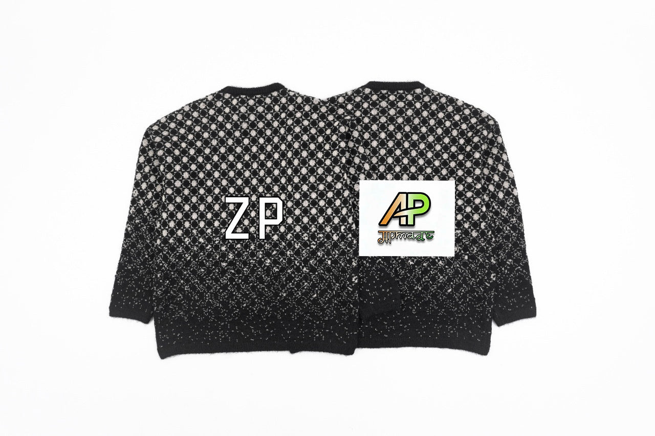 Louis Vuitton MM6 Snowflake Pixel Plaid Crew Neck Sweater