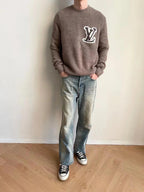 Louis Vuitton Double-sided Intarsia Logo Sweater