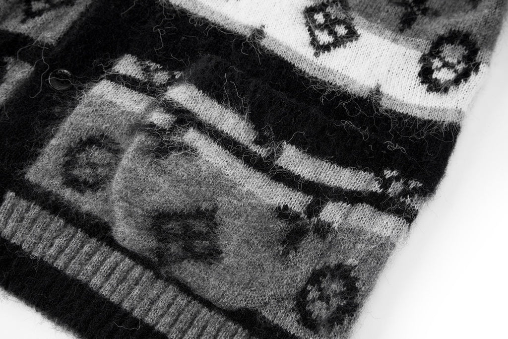 Louis Vuitton Mohair Knit Jacquard Cardigan