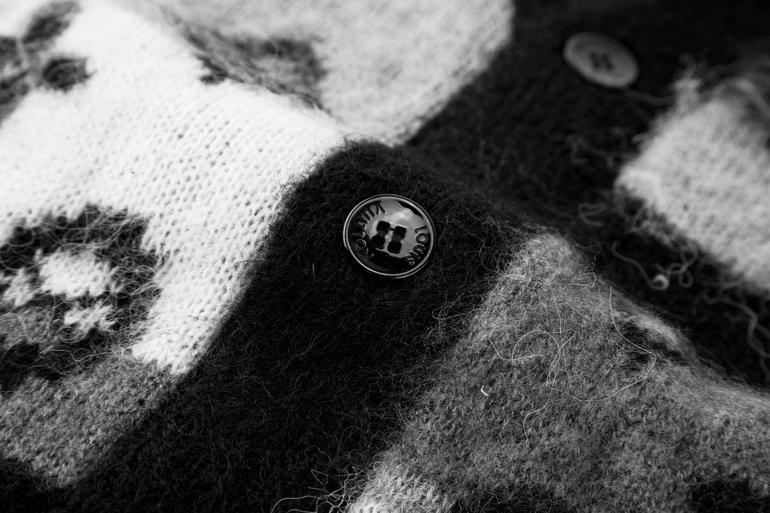 Louis Vuitton Mohair Knit Jacquard Cardigan