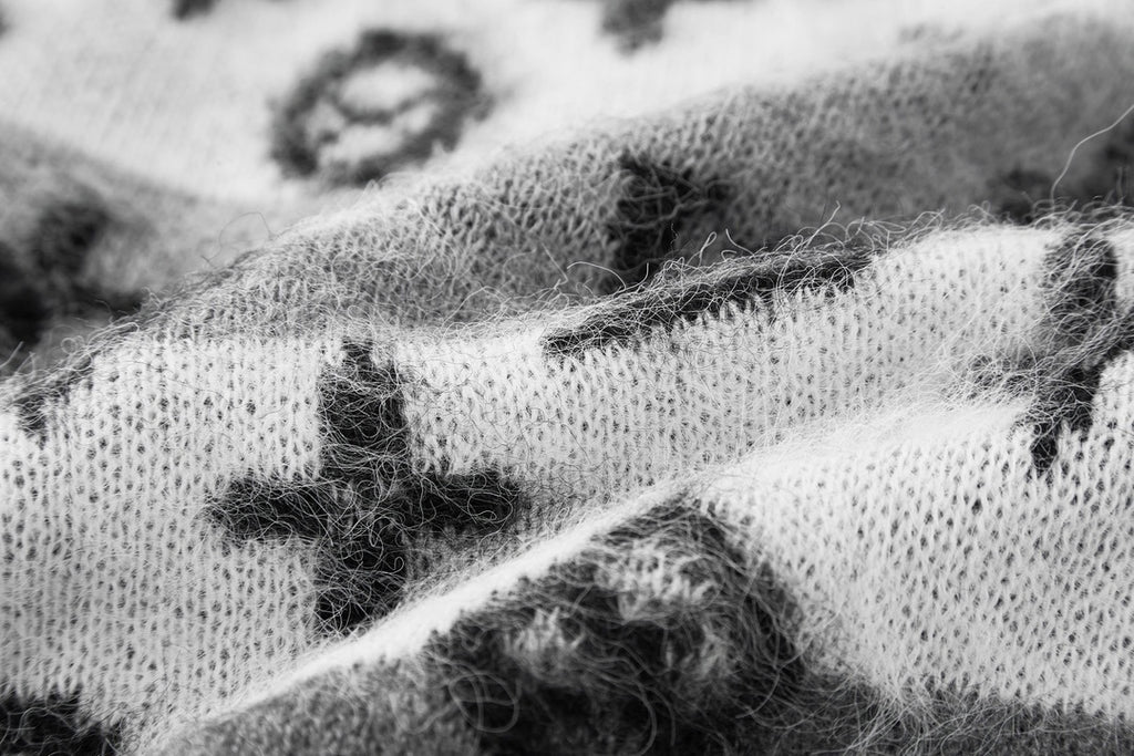 Louis Vuitton Mohair Knit Jacquard Cardigan
