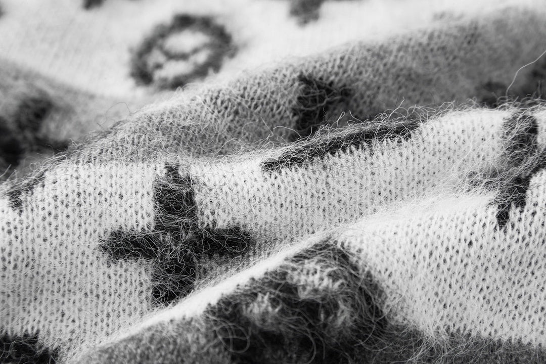 Louis Vuitton Mohair Knit Jacquard Cardigan