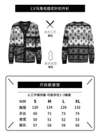 Louis Vuitton Mohair Knit Jacquard Cardigan