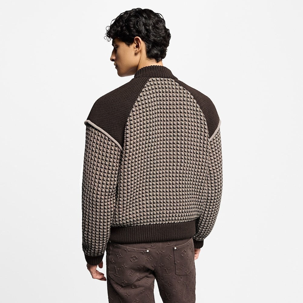 Louis Vuitton Jacquard 3D Pilot Check Knit Sweater