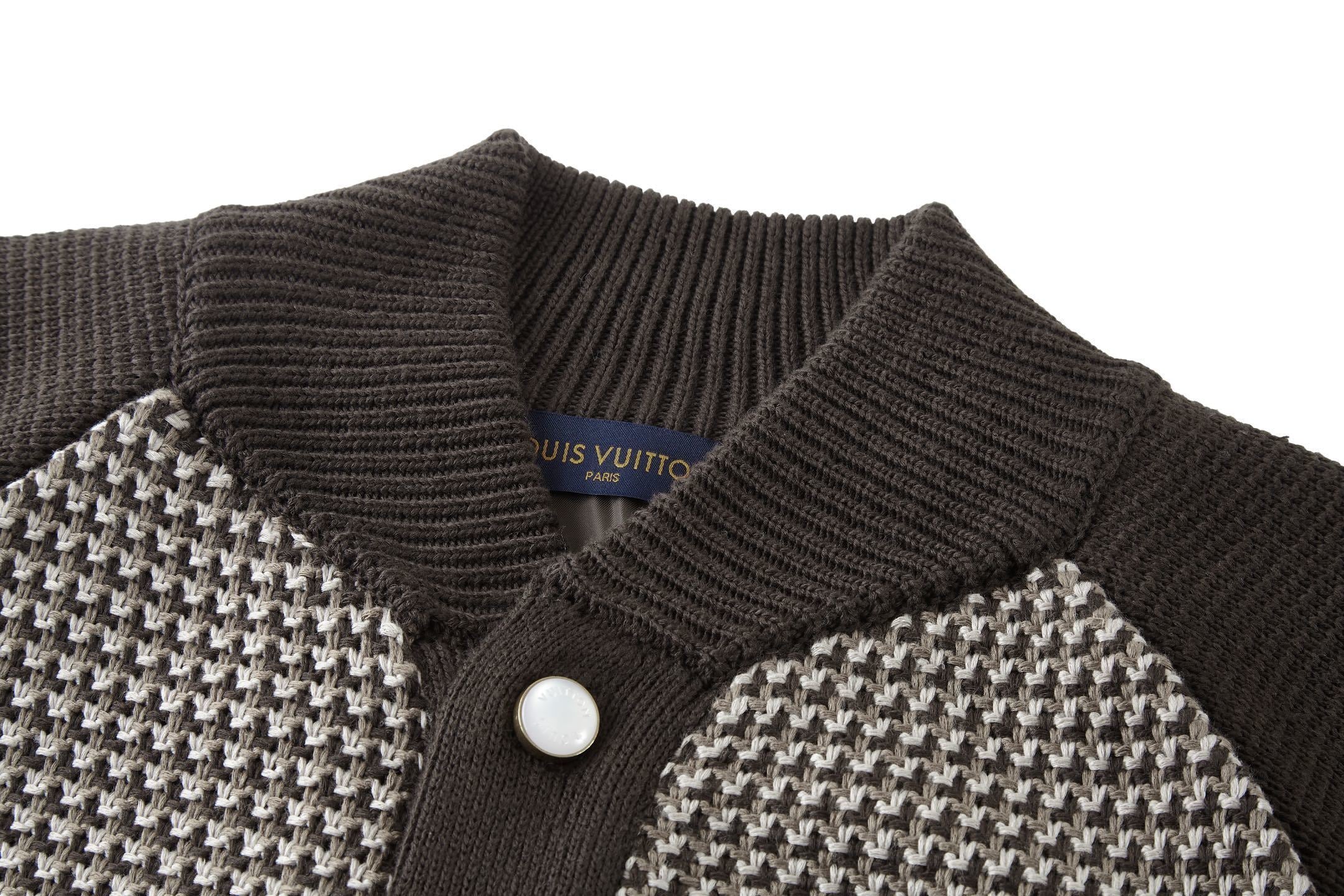 Louis Vuitton Jacquard 3D Pilot Check Knit Sweater