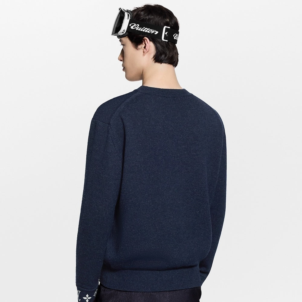 Louis Vuitton Jacquard Cashmere Sweater with Cuffs