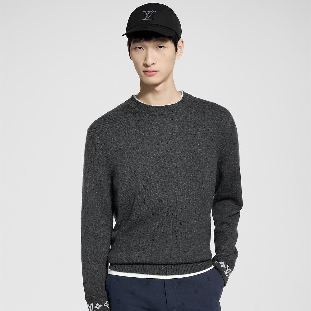 Louis Vuitton Jacquard Cashmere Sweater with Cuffs