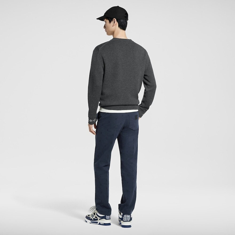 Louis Vuitton Jacquard Cashmere Sweater with Cuffs
