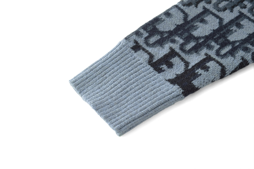 Dior Jacquard Monogram Print Knit Pullover