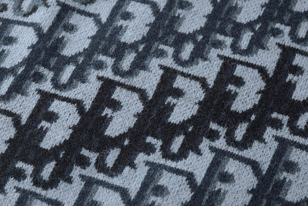 Dior Jacquard Monogram Print Knit Pullover