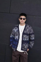 Louis Vuitton Mohair Knit Jacquard Cardigan