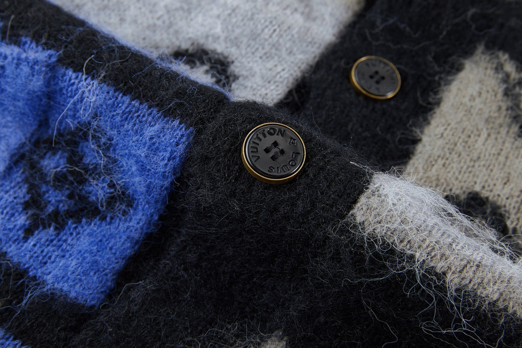 Louis Vuitton Mohair Knit Jacquard Cardigan