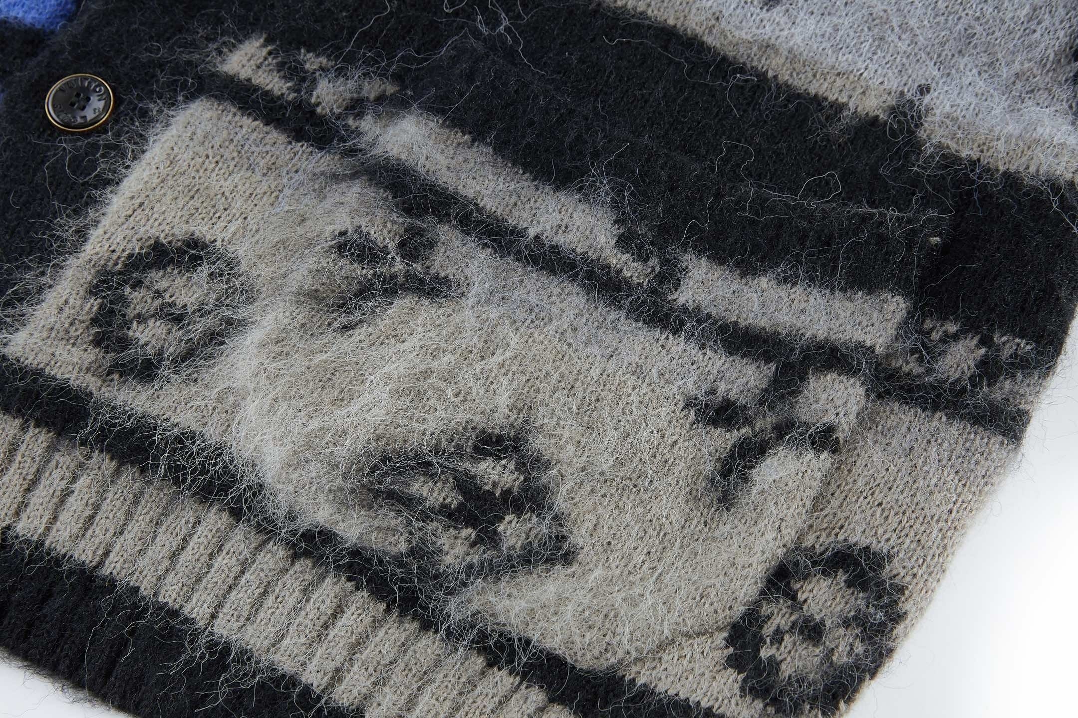 Louis Vuitton Mohair Knit Jacquard Cardigan
