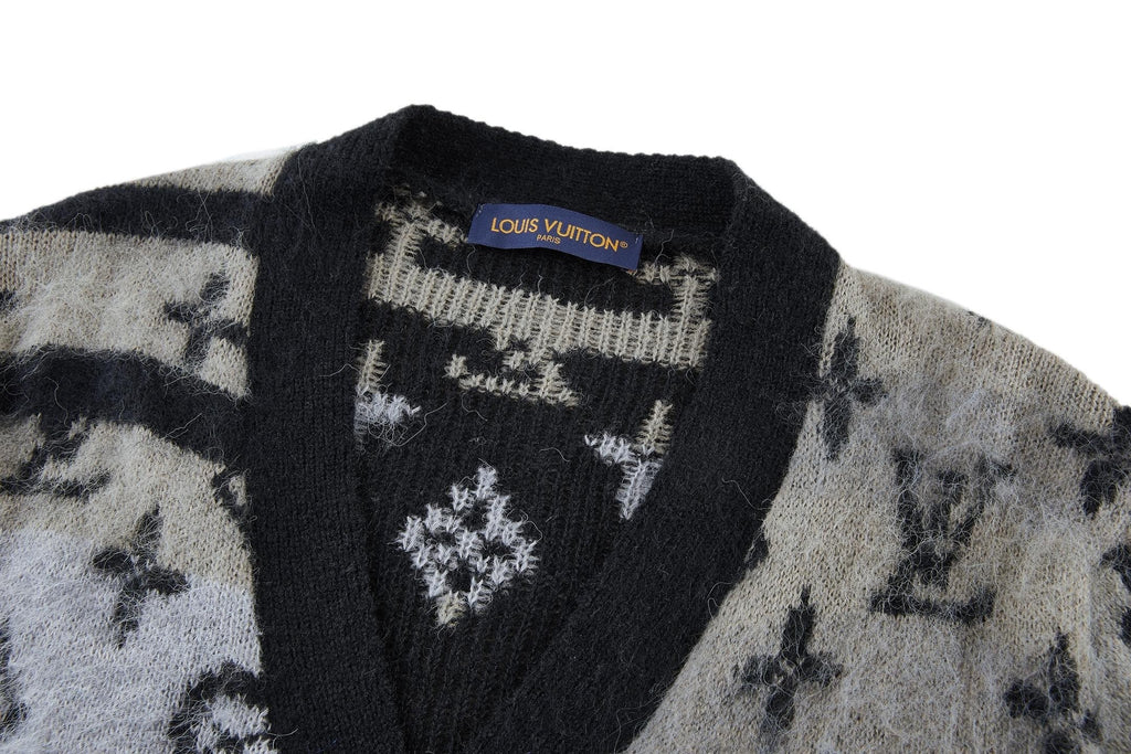 Louis Vuitton Mohair Knit Jacquard Cardigan