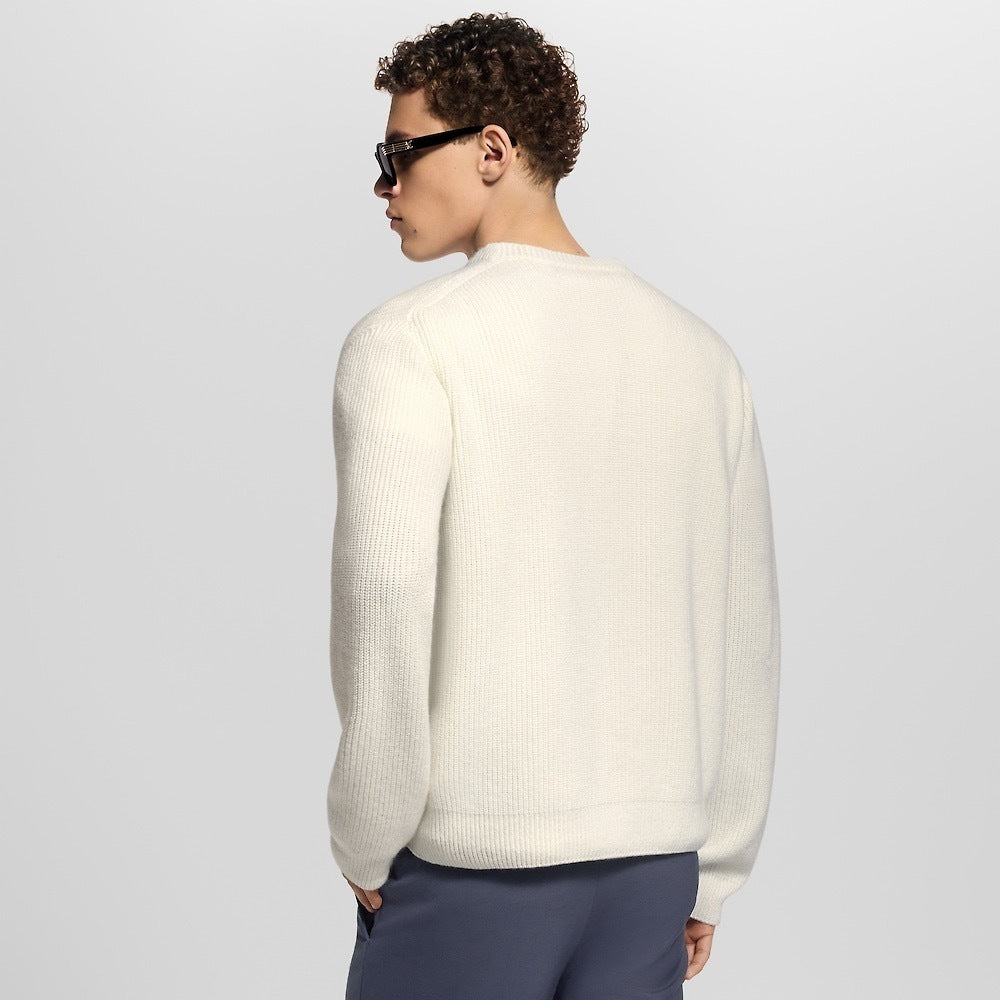 Louis Vuitton Embroidered Logo Knitted Sweatshirt