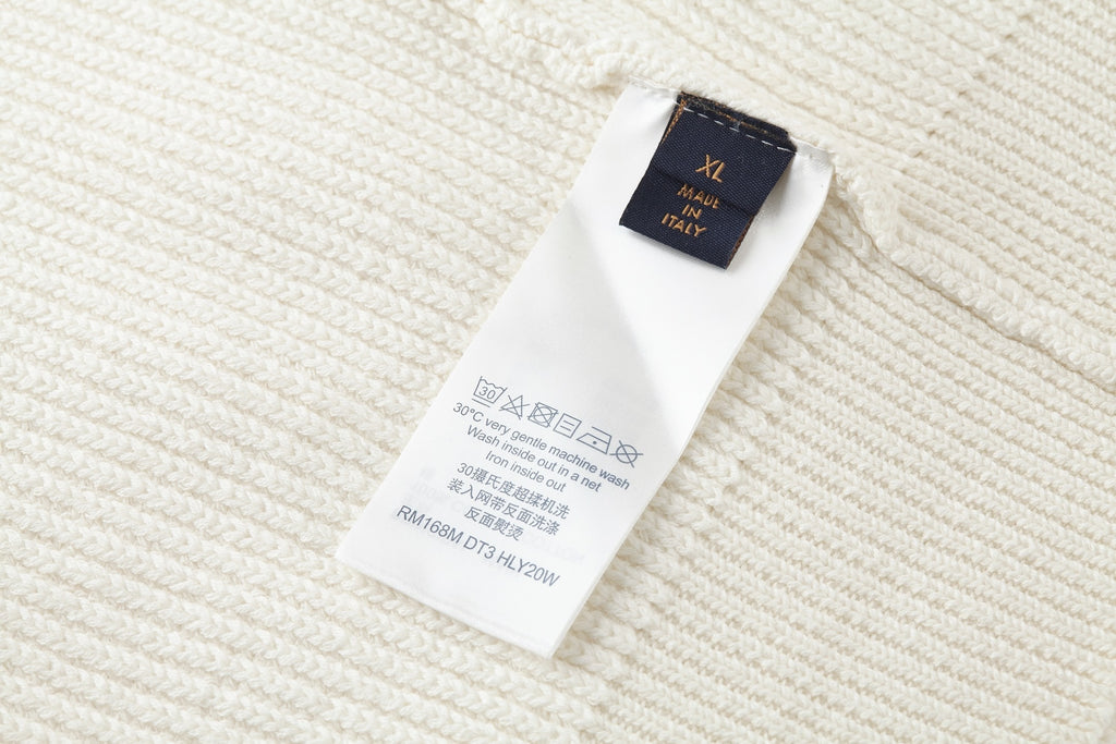 Louis Vuitton Embroidered Logo Knitted Sweatshirt