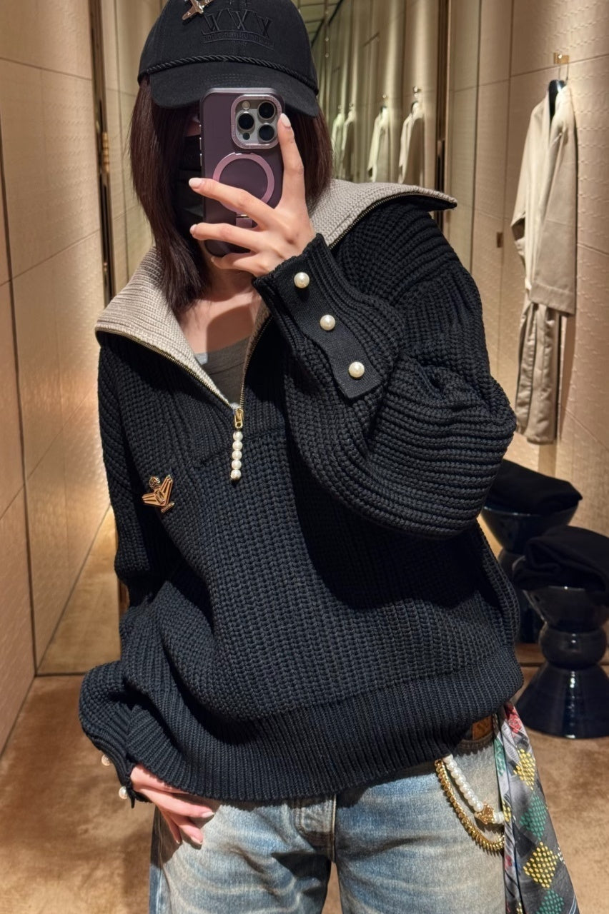 Louis Vuitton Golden Crown Half-Zip Pullover