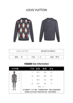 Louis Vuitton Diamond Jacquard Wool Crew Neck Sweater