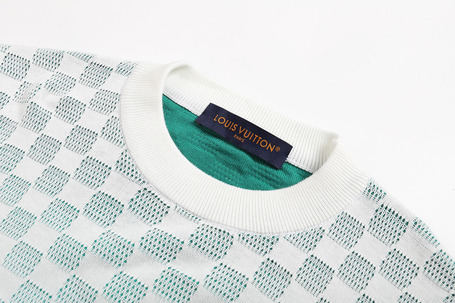 Louis Vuitton Round Neck Gradient Pattern Wool Sweatshirt