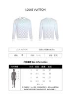 Louis Vuitton Round Neck Gradient Pattern Wool Sweatshirt