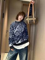 Louis Vuitton Crew Neck Ribbed Jacquard Long-sleeved Sweater