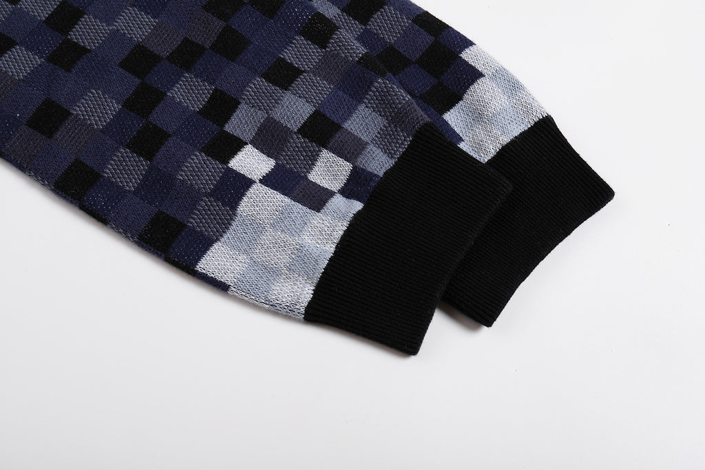 Louis Vuitton Crew Neck Ribbed Jacquard Long-sleeved Sweater