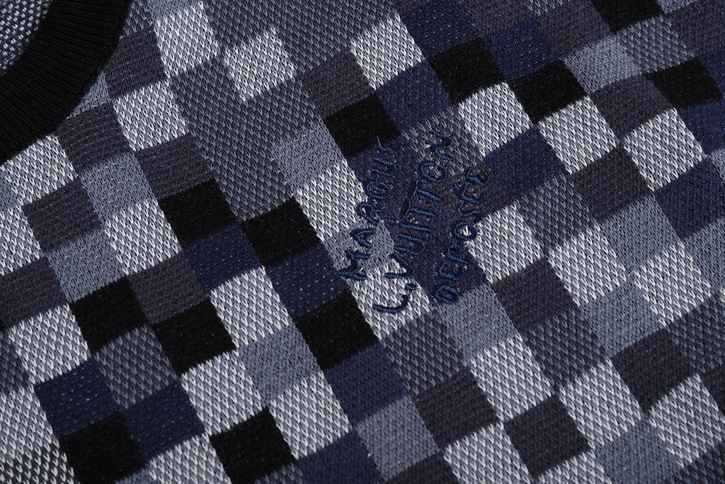 Louis Vuitton Crew Neck Ribbed Jacquard Long-sleeved Sweater