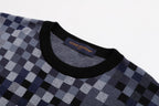 Louis Vuitton Crew Neck Ribbed Jacquard Long-sleeved Sweater