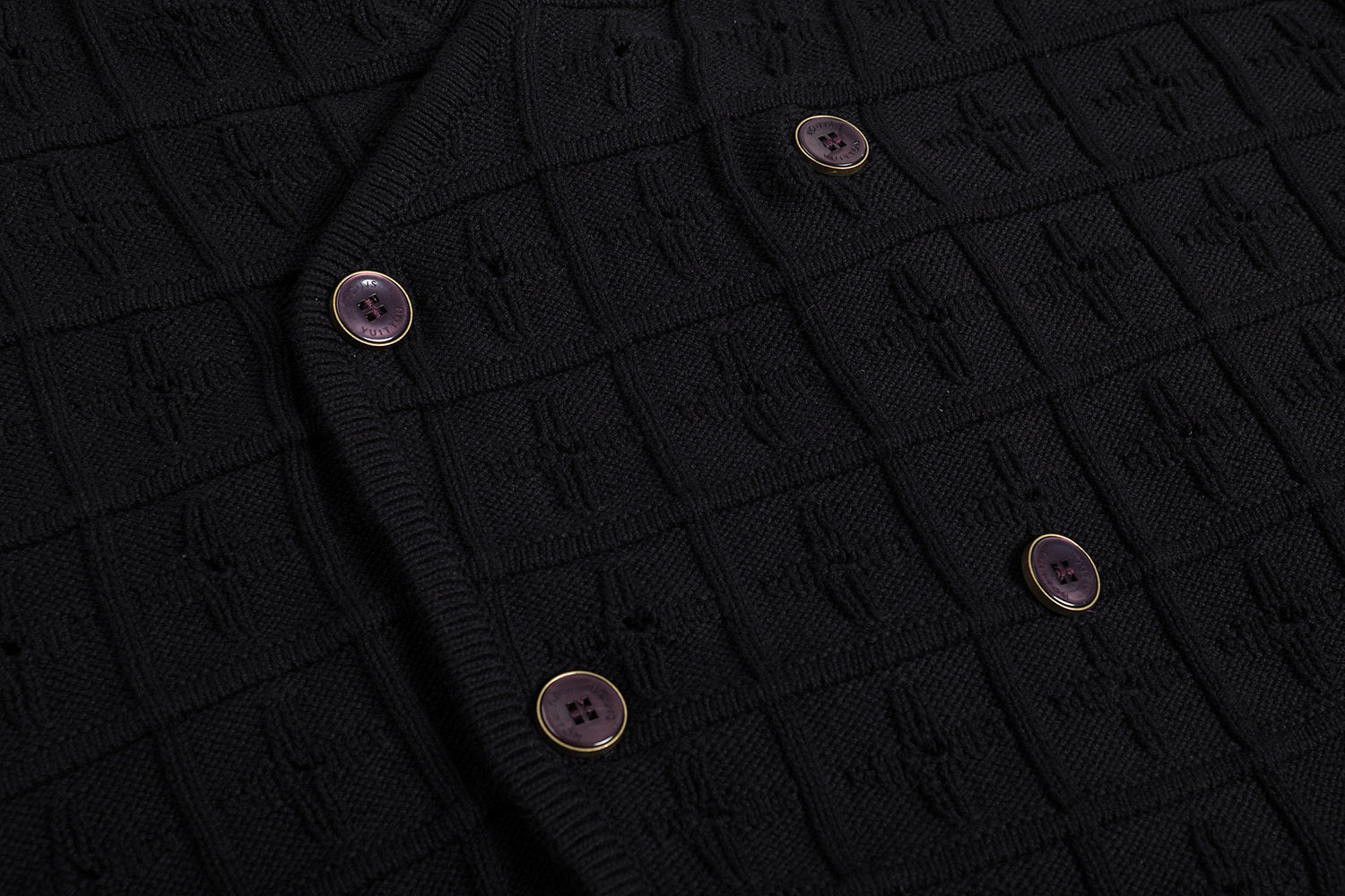 Louis Vuitton Double-Breasted Knitted Jacket