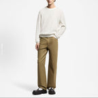 Louis Vuitton Pointelle Stitched Cotton Crew Neck Long Sleeve Sweater