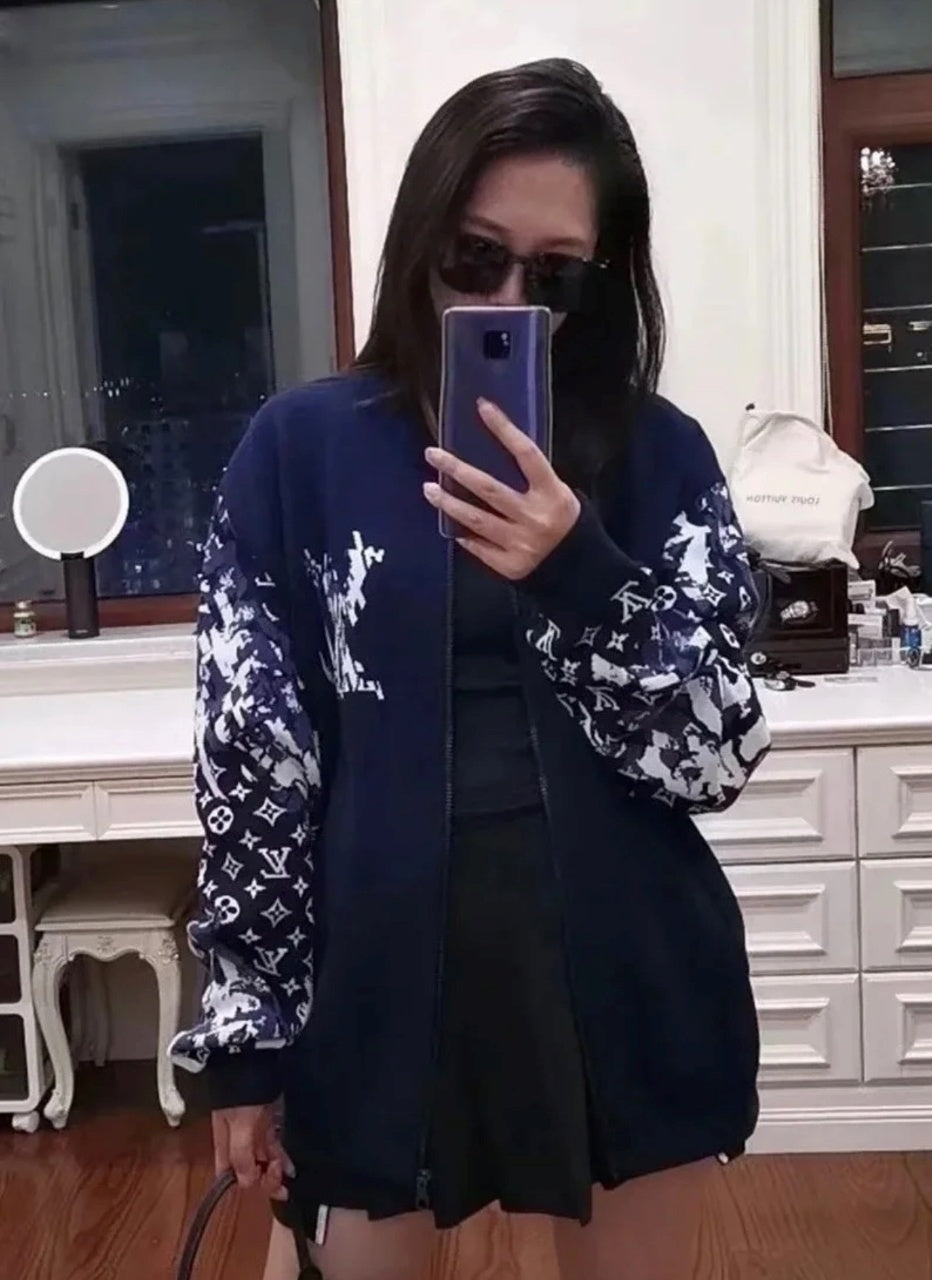 Louis Vuitton Double Sleeved Full Floral Woolen Cardigan