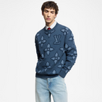 Louis Vuitton Circle Yarn Crochet Jacquard Sweater