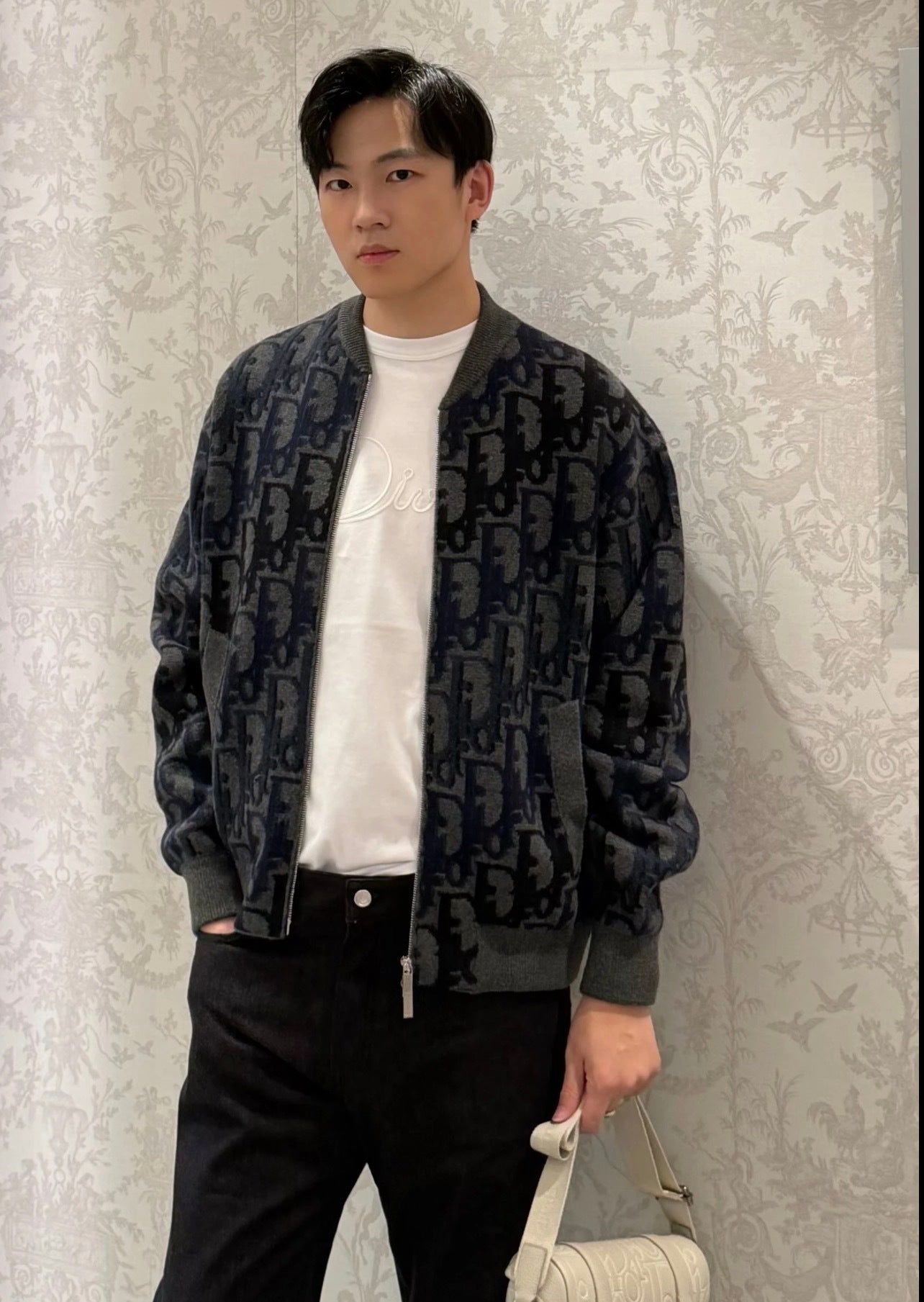 Dior Jacquard Sweater Cardigan
