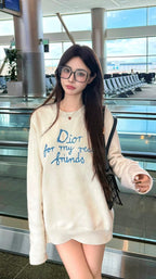 Dior Embroidered Signature Crew Neck Sweater