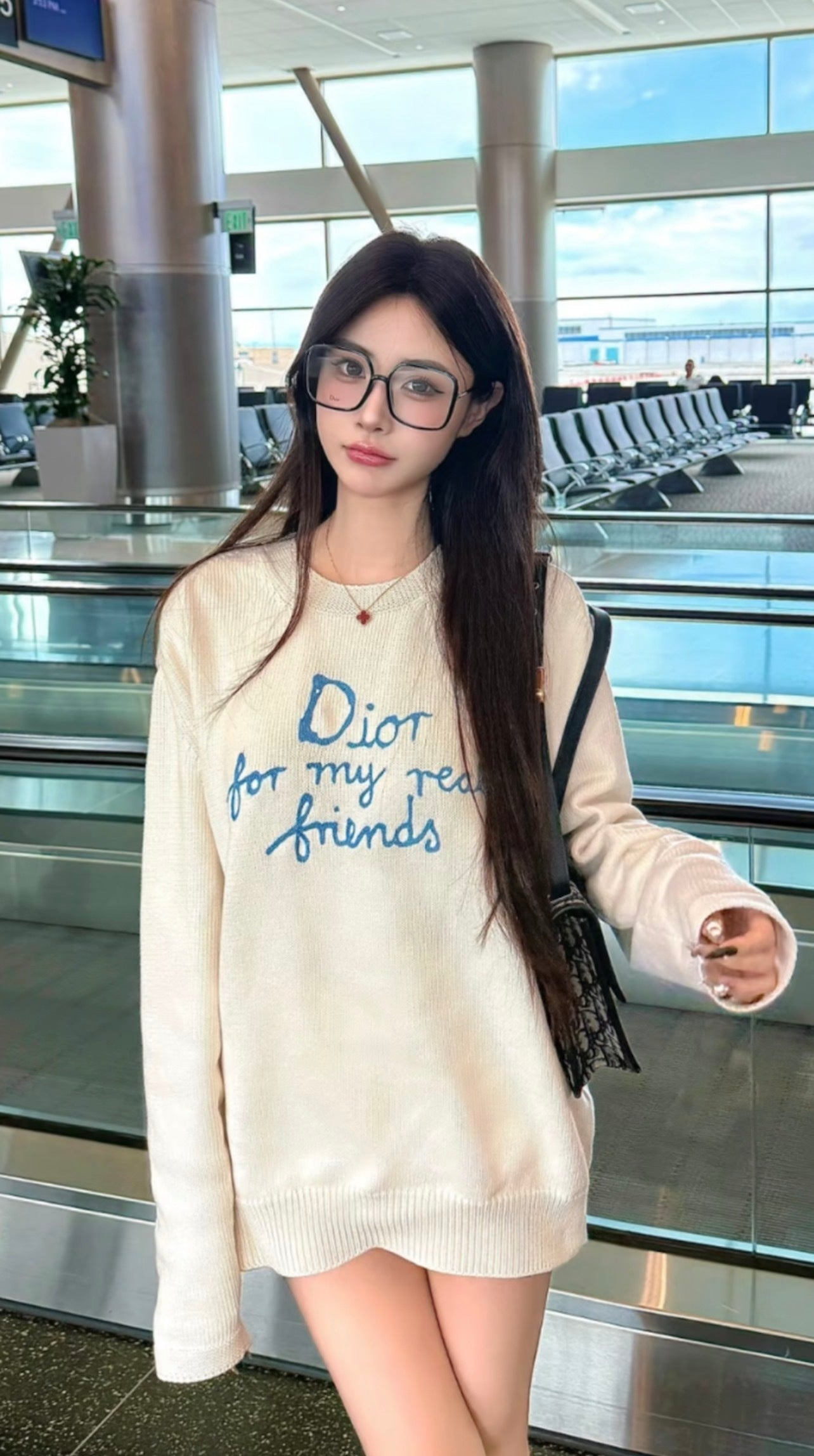 Dior Embroidered Signature Crew Neck Sweater