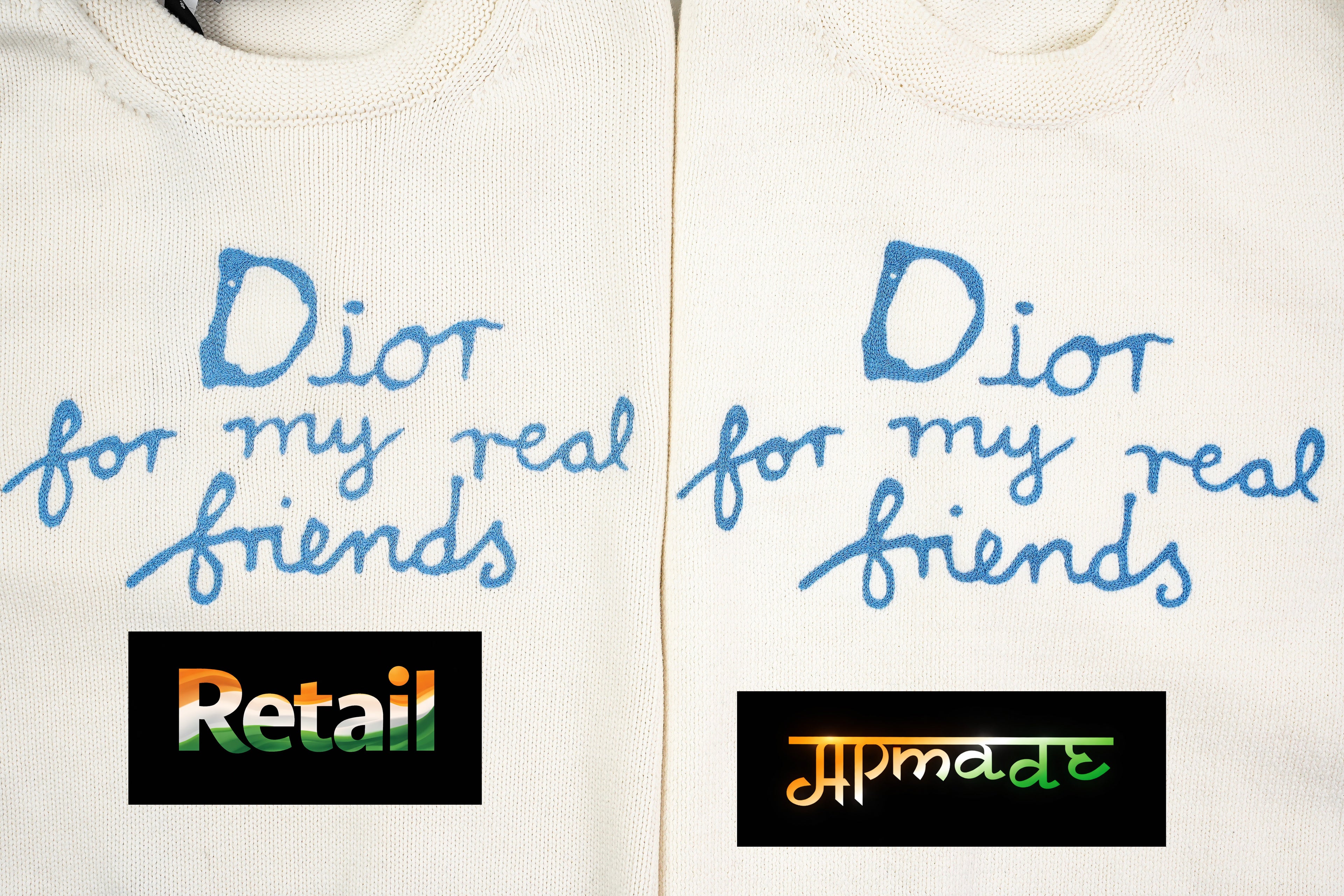 Dior Embroidered Signature Crew Neck Sweater